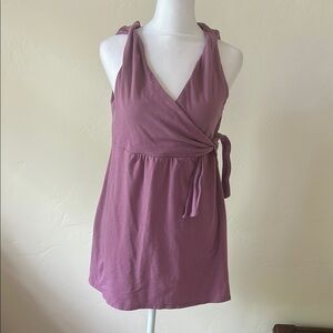 Athleta Mauve Purple Sleeveless, V-neck Tunic Top. Medium